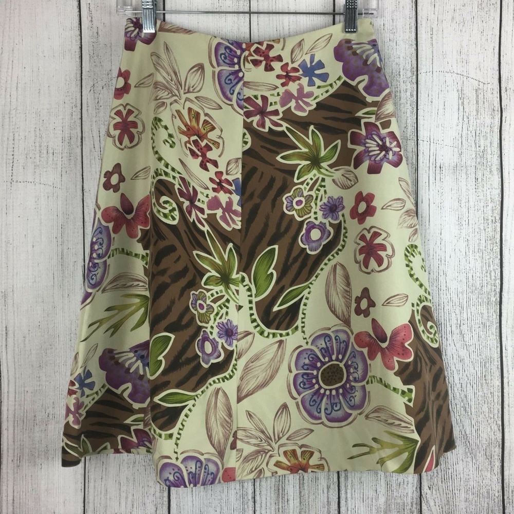 Silk Collection By Harve Benard Floral Skirt